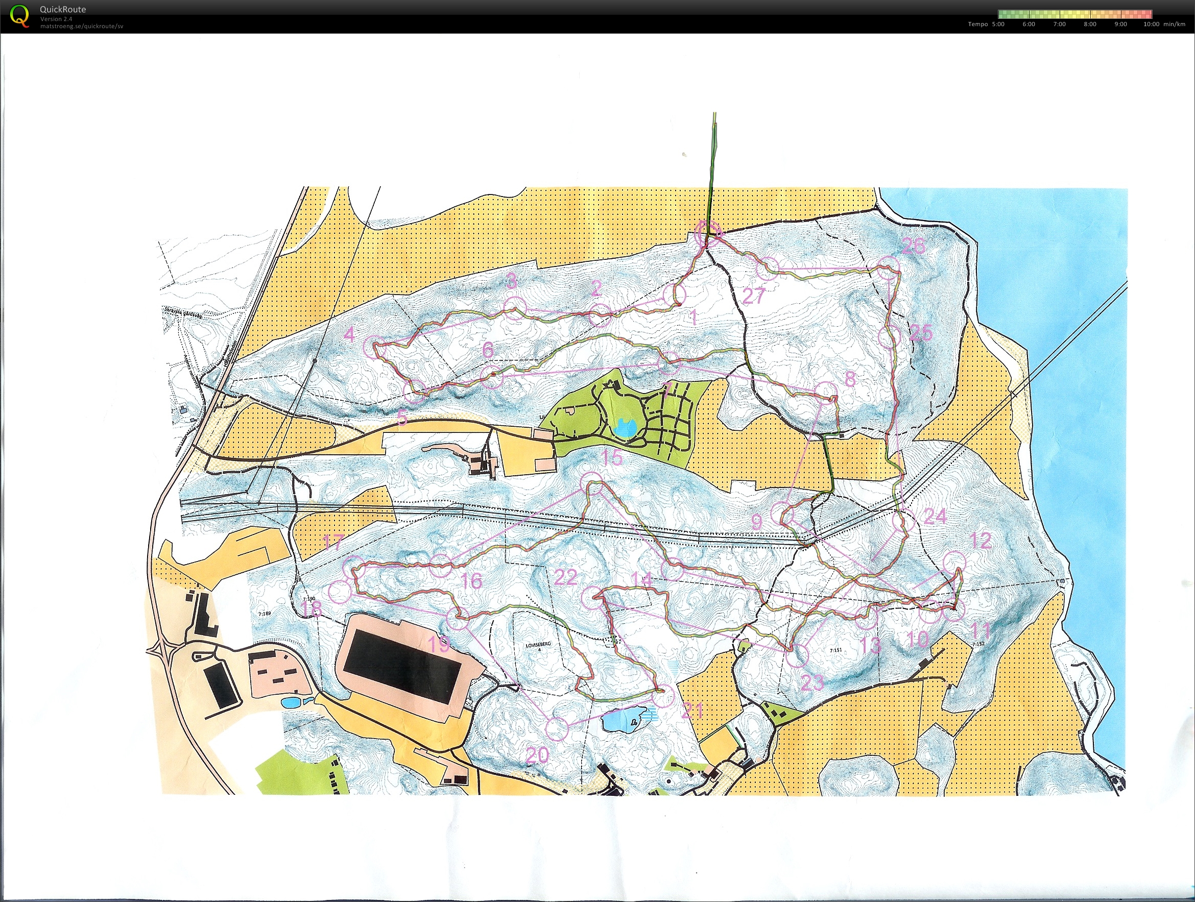 Långpass 1m ekvidistans (2014-04-06)