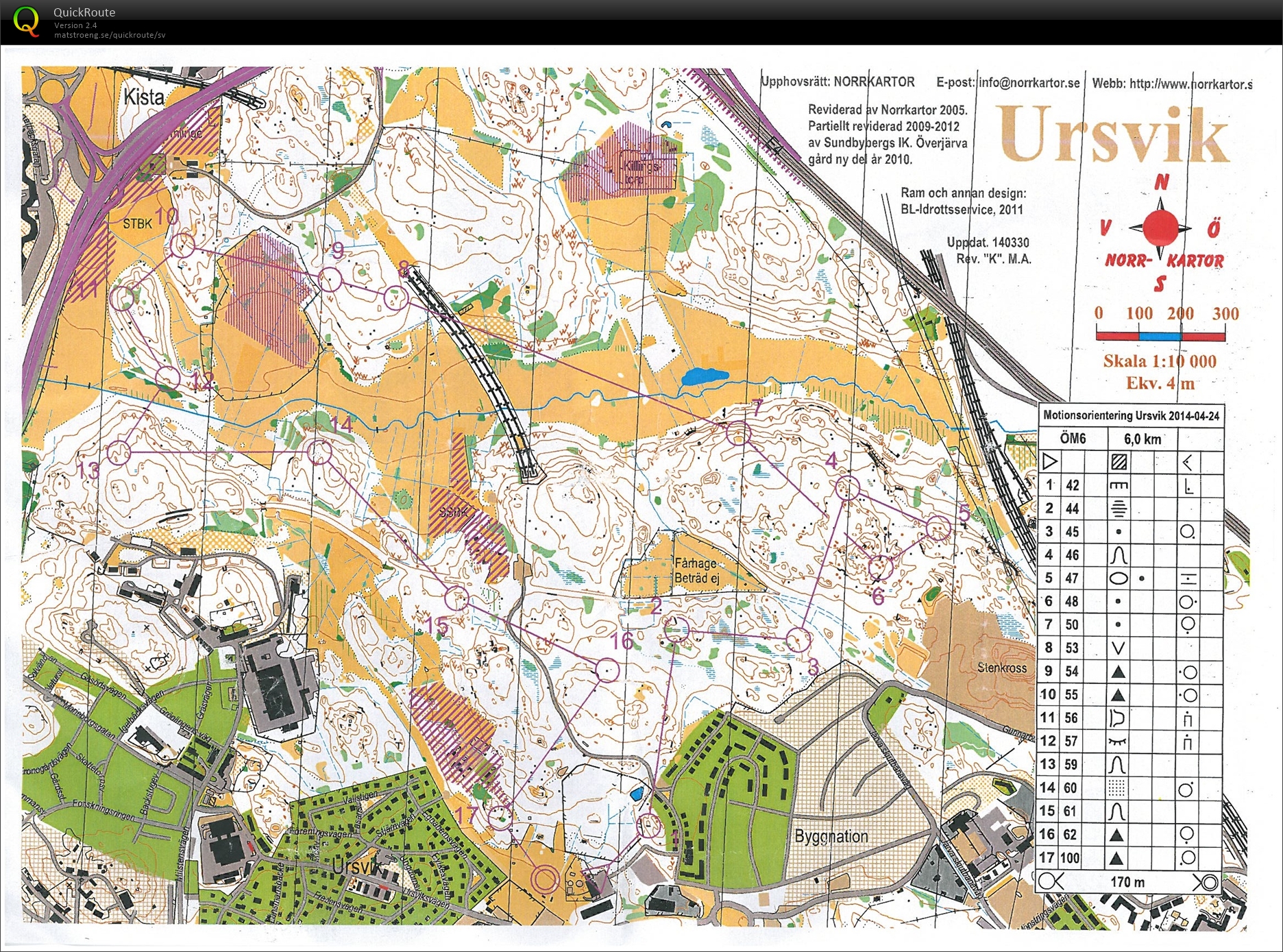 Motionsorientering - Ursvik (2014-06-26)