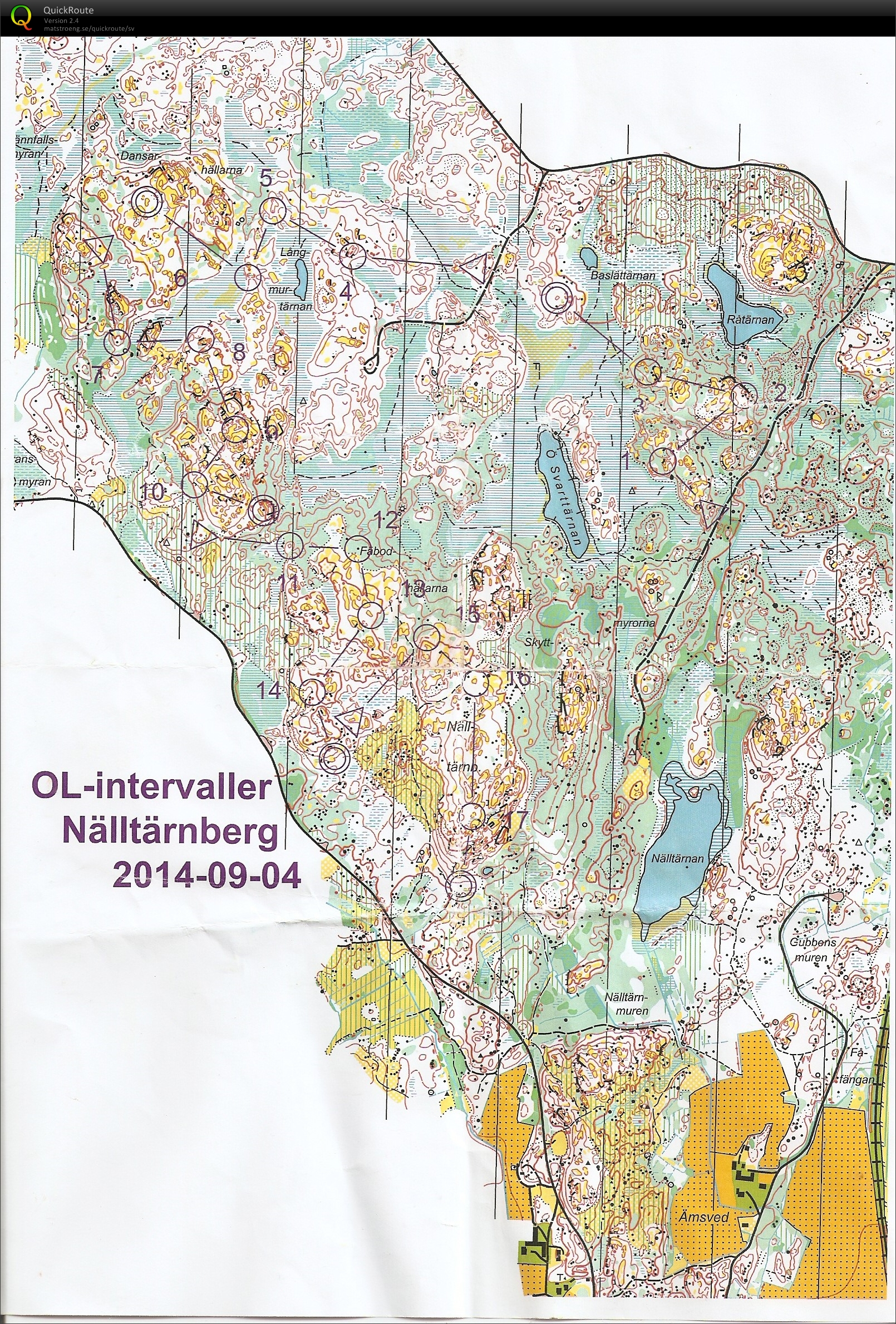 OL-intervaller Nälltärnberg (2014-09-04)