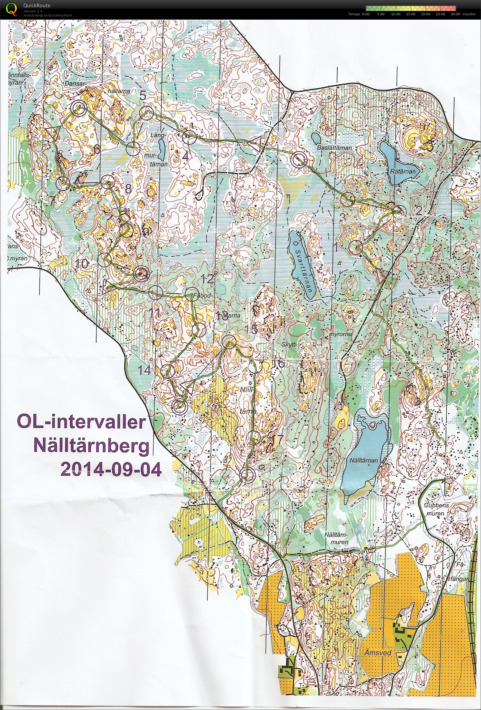 OL-intervaller Nälltärnberg (2014-09-04)