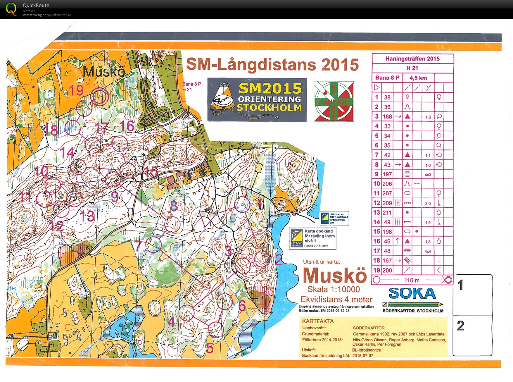 Publiktävling - SM, långdistans (2015-09-13)