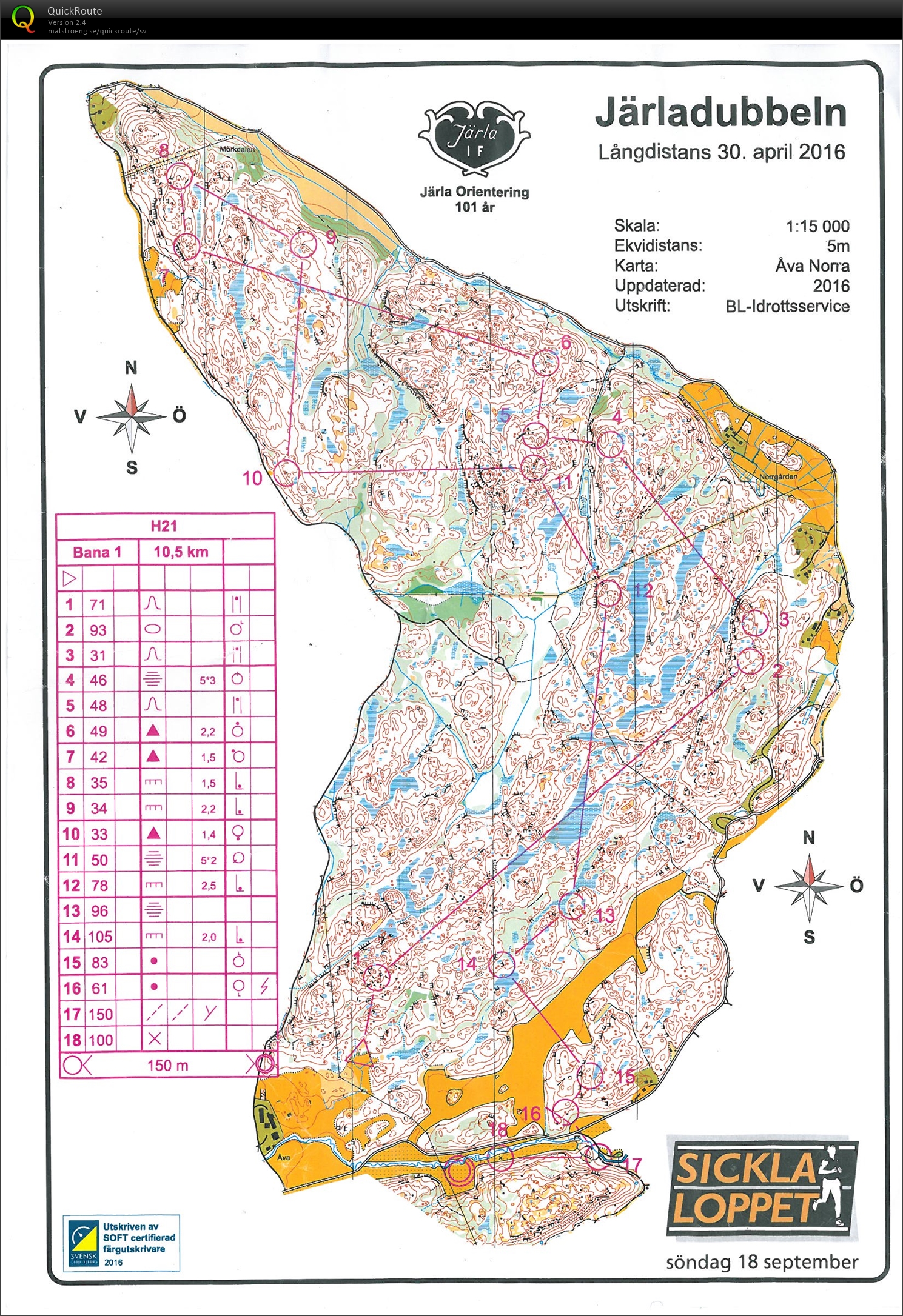 Järladubeln - långdistans (2016-04-30)