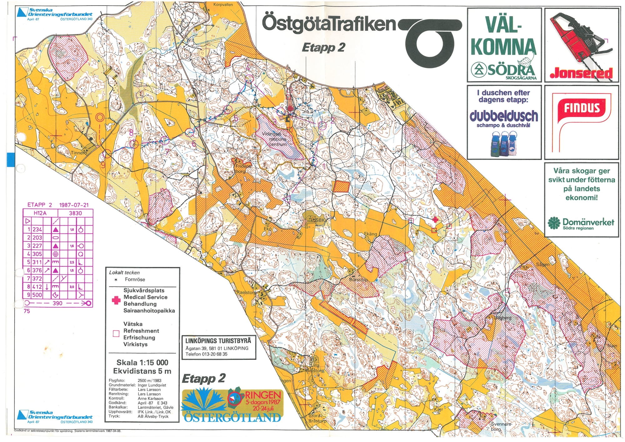 O-ringen Östergötland, E2 (1987-07-20)