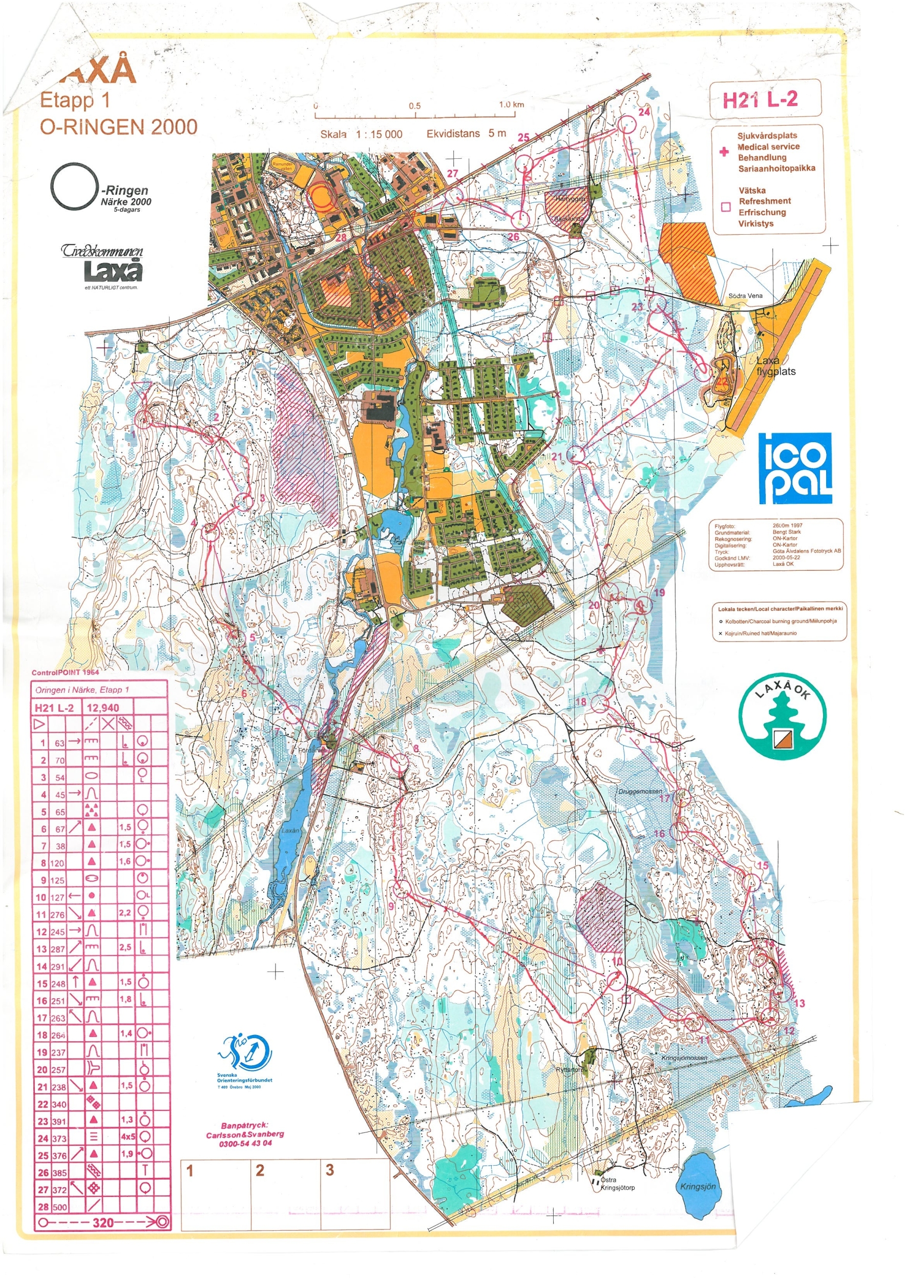 O-ringen 2000 - E1 Laxå (2000-07-22)