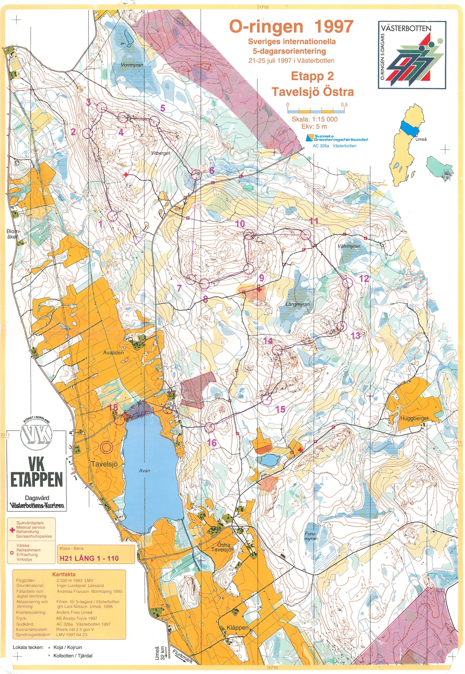 O-ringen 1997 - E2 Tavelsjö (1997-07-21)