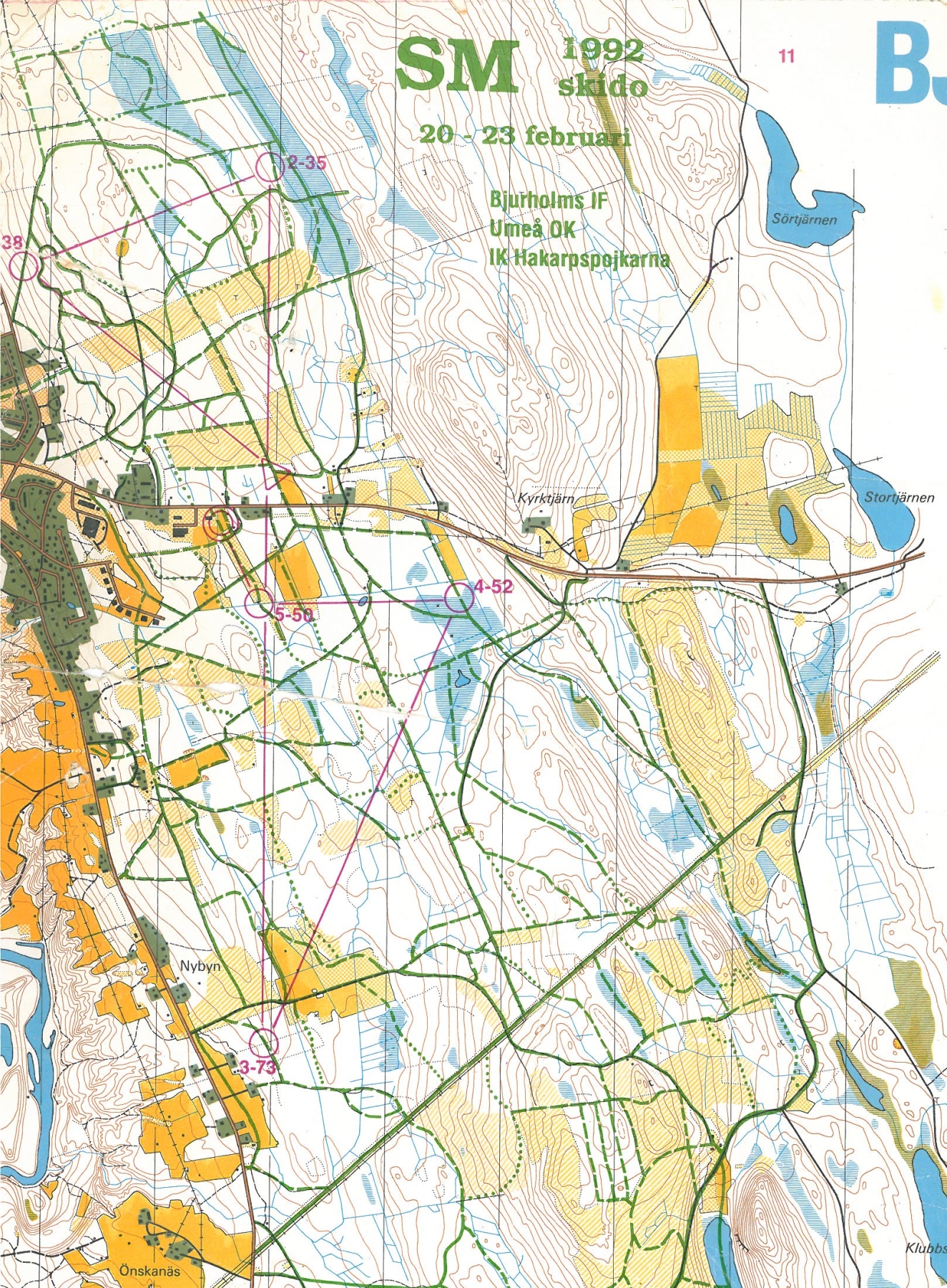 Skid-O SM stafett - Bjurholm (1992-02-22)