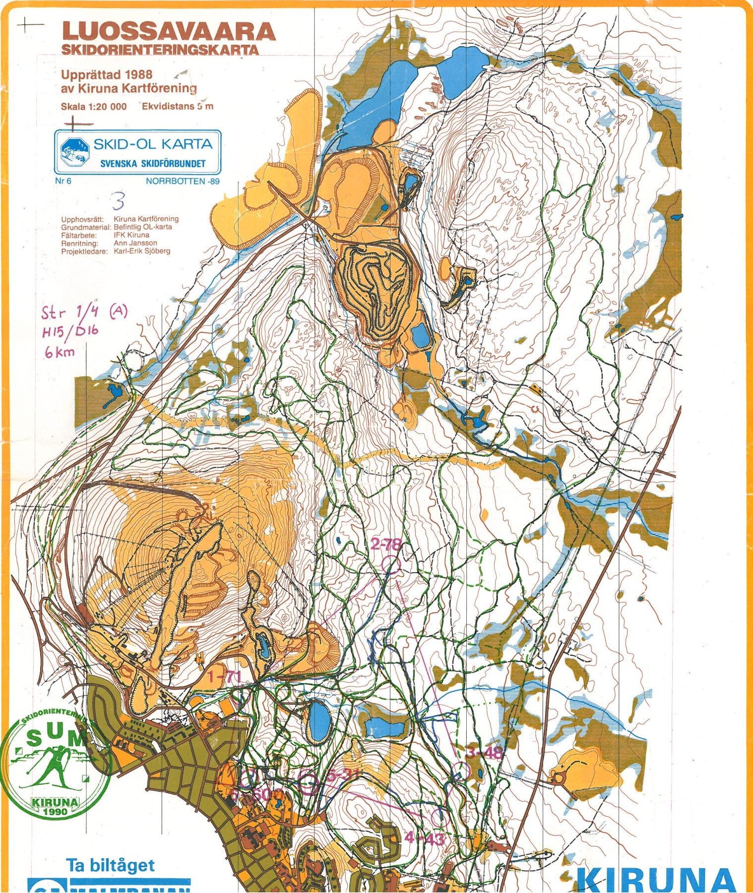 USM Skid-O Kiruna, stafett (1990-03-31)