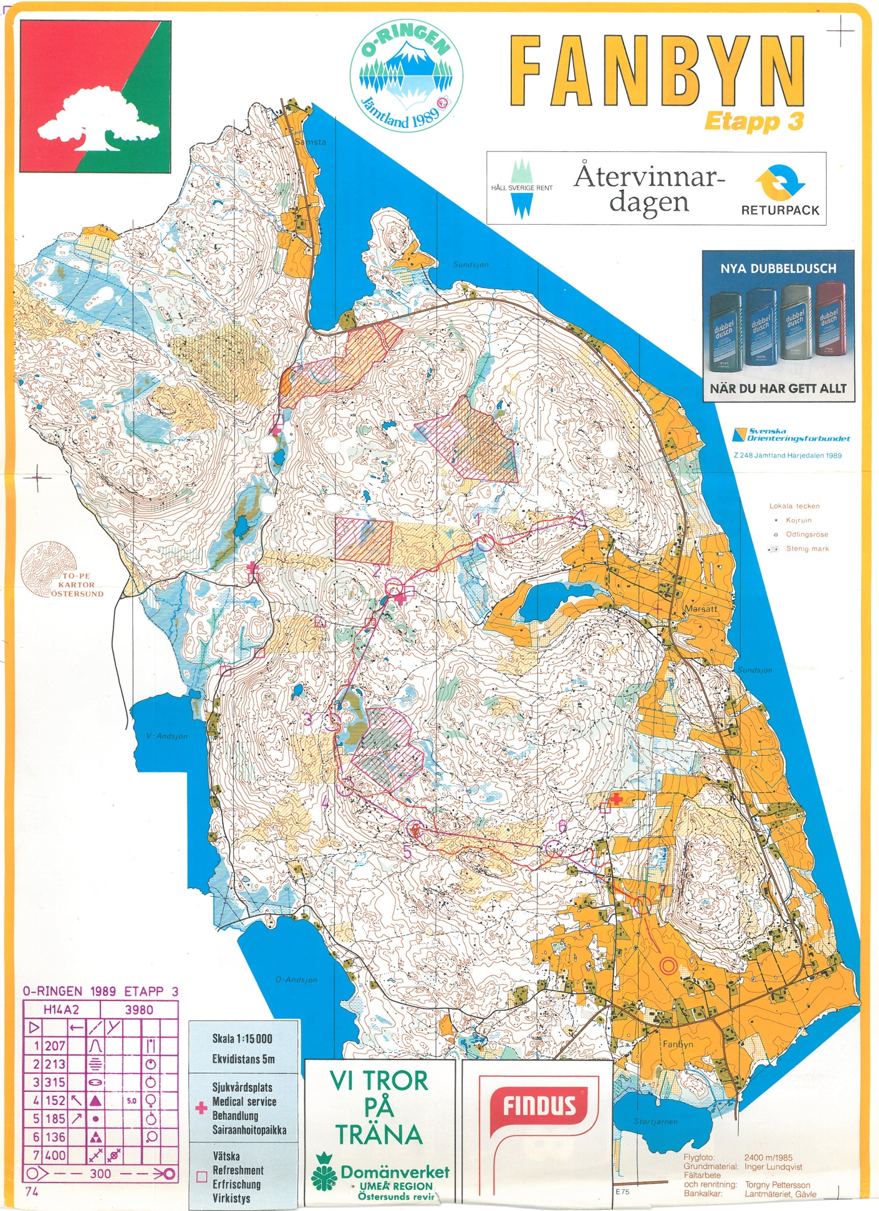 O-ringen Jämtland - etapp 3 (1989-07-25)