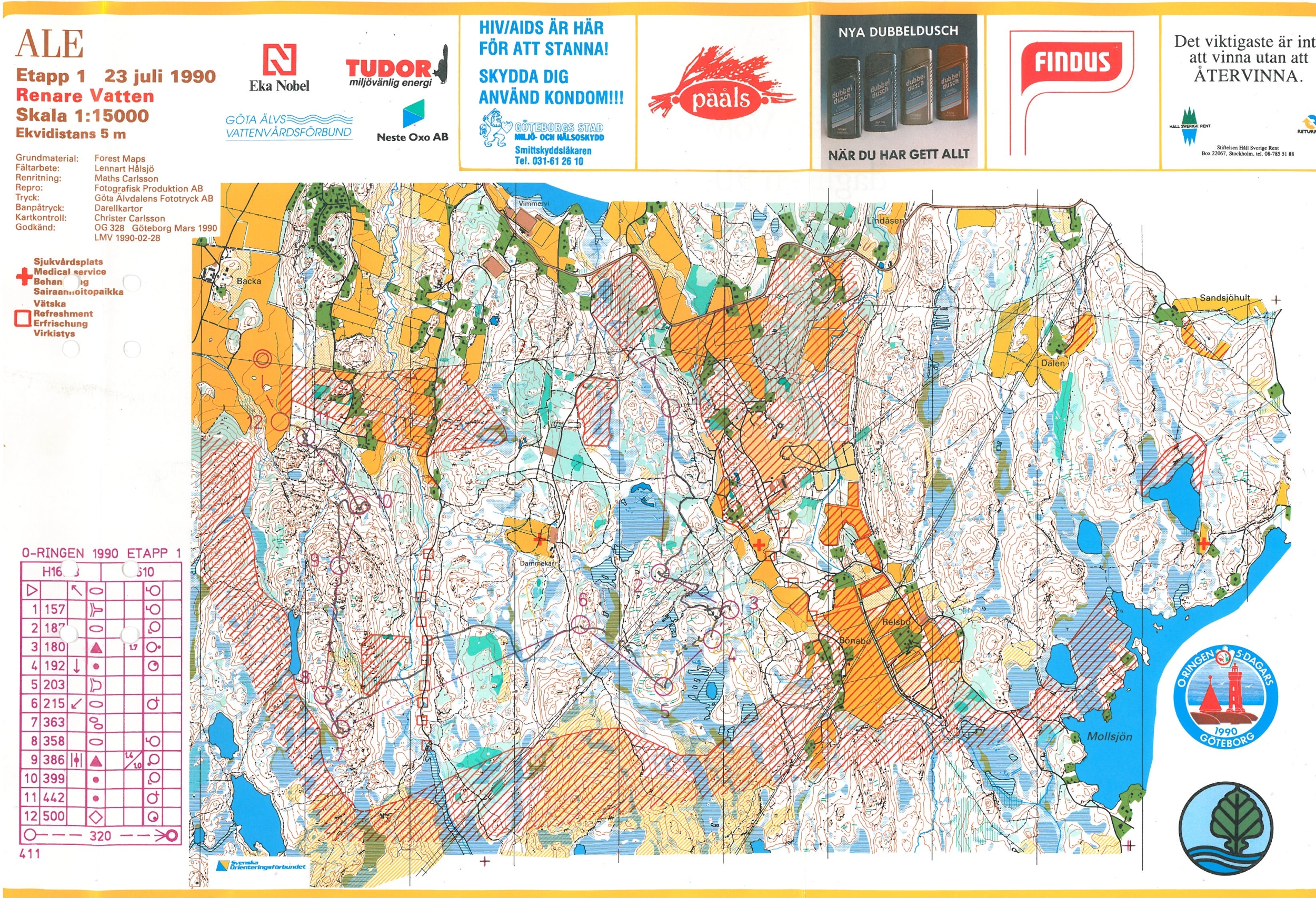 O-ringen Göteborg - etapp 1 (1990-07-22)