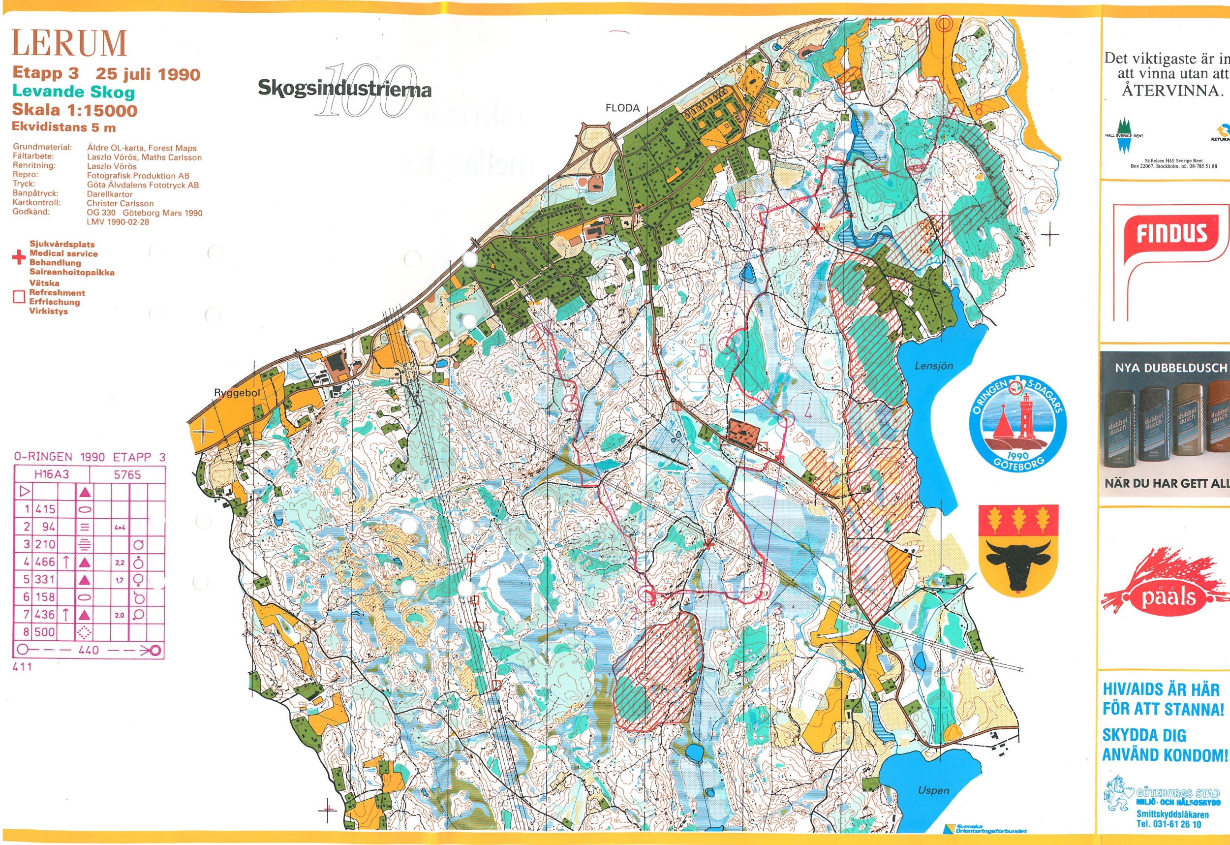 O-ringen Göteborg - etapp 3 (1990-07-24)