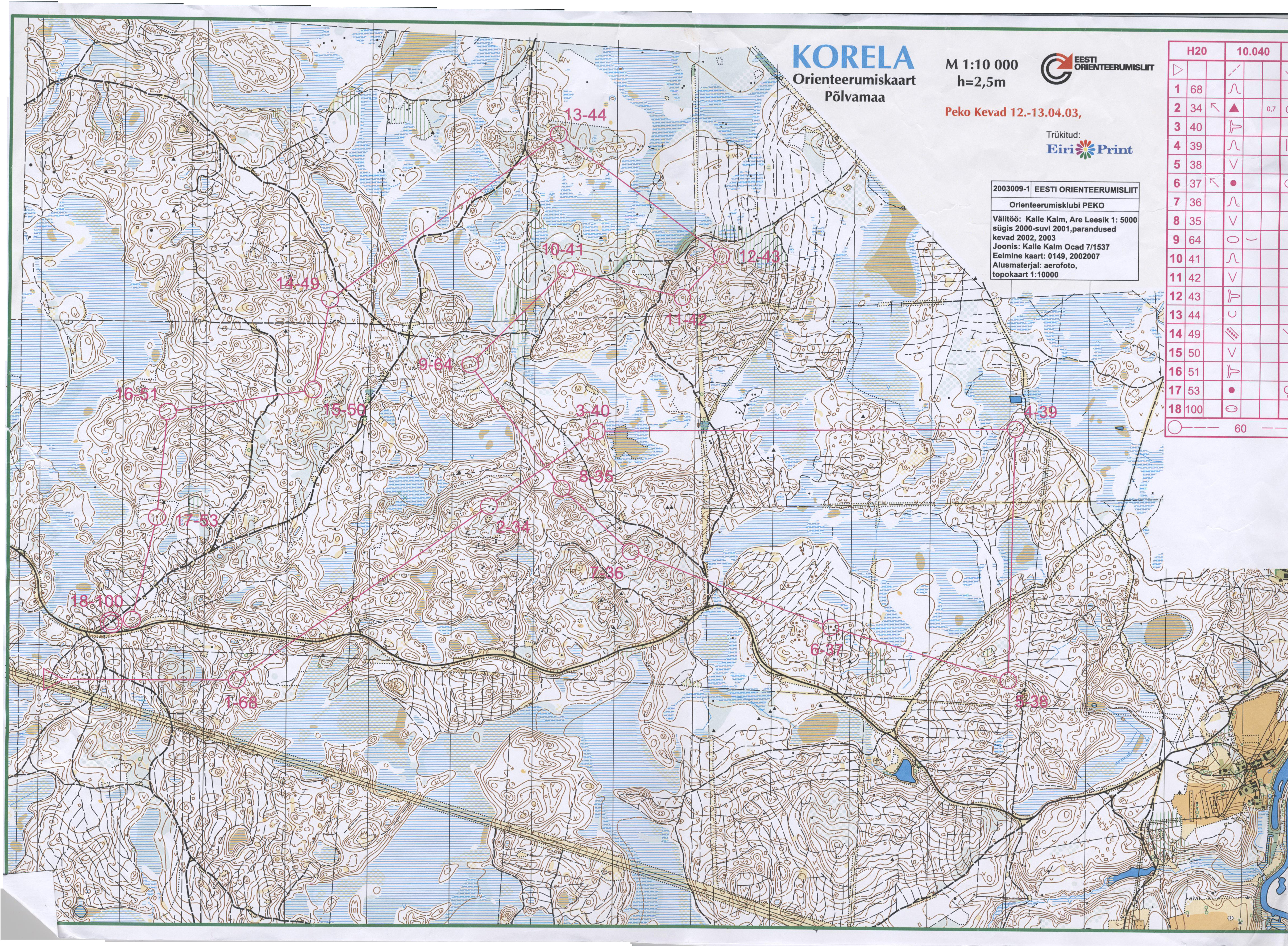 OL-träning Värska (2003-07-10)