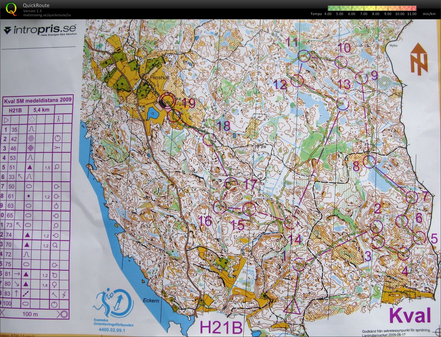 Medeldistans-SM, kvalheat B (2009-09-11)