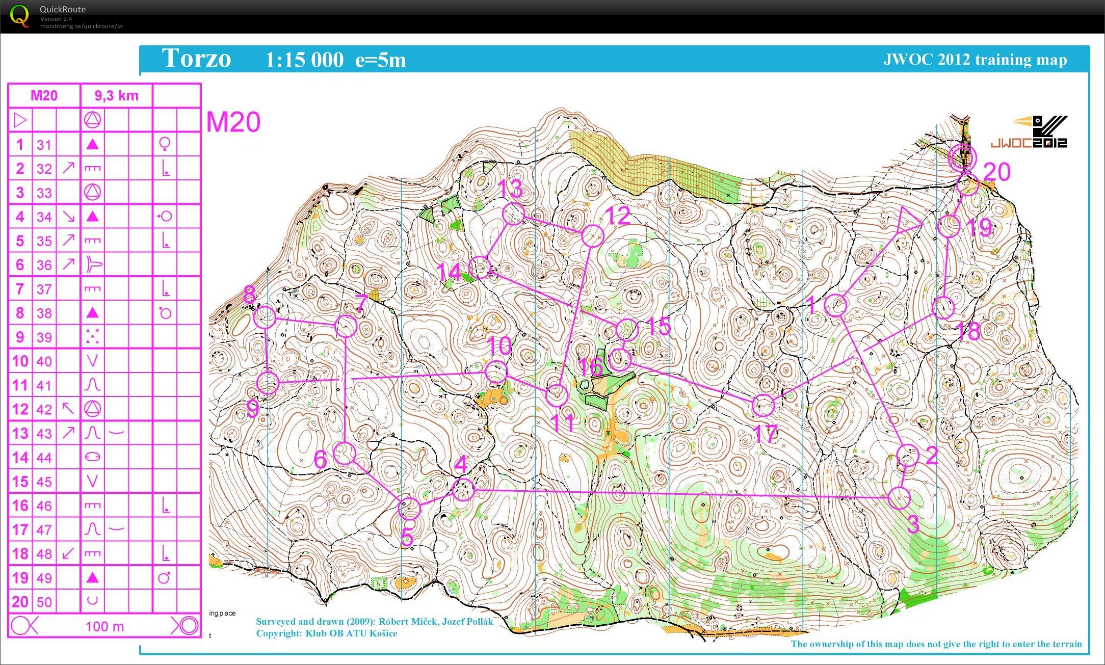 Träning i Slovakien (JWOC 2012) (2012-07-06)