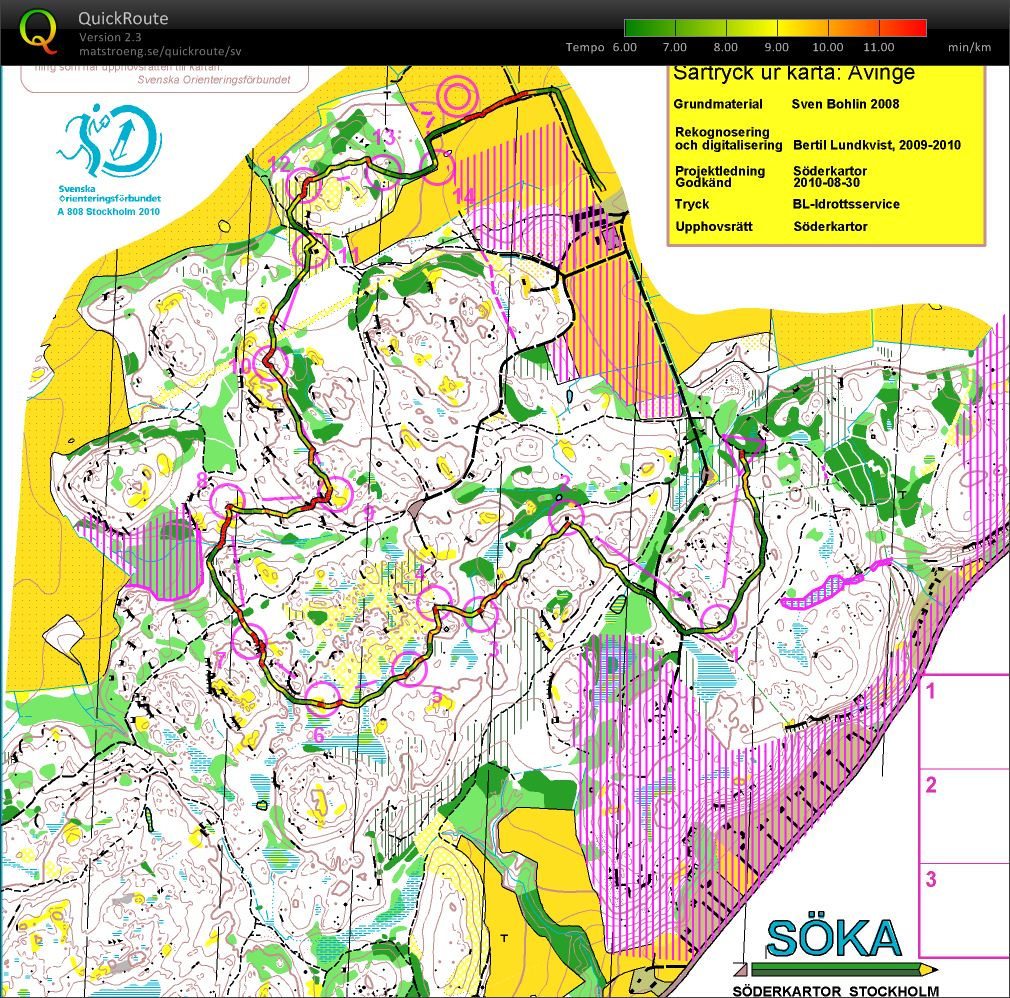 Medel träning - Gammal DM karta (2012-07-16)