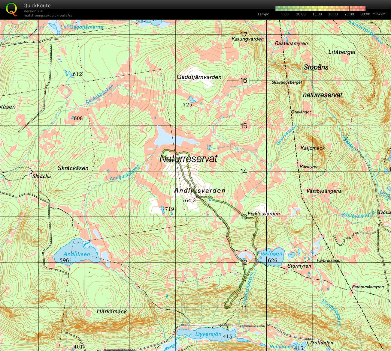 Andljusvarden - myrlöpning (2013-05-11)