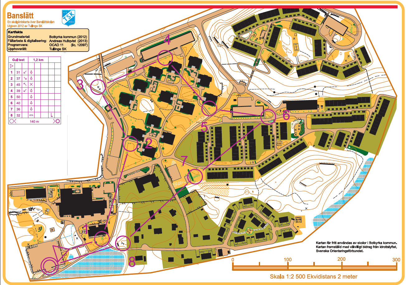 Banslättsskolan - Grön/Vit - Sprint (2013-10-03)